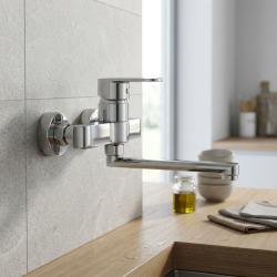 chrome-kitchen-faucet-wall-mounted